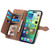 For iPhone 15 Pro Max Embossed Flower Zipper Leather Phone Case(Brown)