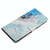 For Motorola Moto E22 Colored Drawing Leather Phone Case(Blue Marble)