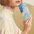 For Motorola Moto E22 Colored Drawing Leather Phone Case(Blue Marble)