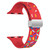 For Apple Watch 5 40mm Rainbow Dots Silicone Magnetic Buckle Watch Band(Red)