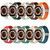 For Apple Watch 5 40mm Rainbow Dots Silicone Magnetic Buckle Watch Band(Red)