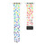 For Apple Watch 4 40mm Rainbow Dots Silicone Magnetic Black Buckle Watch Band(White)