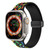 For Apple Watch Ultra 49mm Rainbow Dots Silicone Magnetic Black Buckle Watch Band(Black) For Apple Watch Ultra 49mm Rainbow Dots Silicone Magnetic Black Buckle Watch Band(Black)