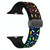 For Apple Watch Ultra 49mm Rainbow Dots Silicone Magnetic Black Buckle Watch Band(Black) For Apple Watch Ultra 49mm Rainbow Dots Silicone Magnetic Black Buckle Watch Band(Black)