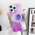 For iPhone 14 Dual-side IMD Marble Magsafe Phone Case(Smudged Purple)