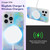 For iPhone 14 Dual-side IMD Marble Magsafe Phone Case(Smudged Purple)