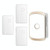 CACAZI M20 1 For 3 Split Type Door Opening Sensor Reminder Smart Wireless Doorbell Alarm, Style: AU Plug(Gold)