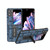 For OPPO Find N2 Flip ABEEL Genuine Leather Mahjong Texture Series Phone Case with Holder(Blue)