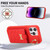 For iPhone 14 Pro Vertical Card Bag Ring Holder Phone Case with Dual Lanyard(Red)