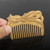 8cm Fox Green Sandalwood Retro Style Carved Portable Wooden Comb