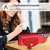 For Samsung Galaxy S23+ Shockproof Leather Phone Case with Card Holder(Red)