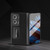 For OPPO Find N2 Integrated Genuine Leather + PC Litchi Texture Phone Case with Holder(Black)