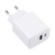 LZ-105A+C PD 20W USB-C/Type-C+QC 3.0 USB Ports Dot Pattern Travel Charger, EU Plug(White)