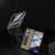 For OPPO Find N2 Integrated Genuine Leather Litchi Texture Phone Case with Holder(Grey)