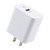 LZ-105A+C PD 20W USB-C/Type-C+QC 3.0 USB Ports Dot Pattern Travel Charger, US Plug(White)