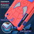 For Samsung Galaxy Tab S7 / S8 Spider Texture Silicone Hybrid PC Tablet Case with Shoulder Strap(Red + Blue)