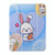 For iPad 10.2 2021 / 2020 / 10.5 3-Fold 360 Rotation Painted Leather Smart Tablet Case(Bunny)