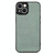 For iPhone 12 Pro Carbon Fiber Texture Leather Back Cover Phone Case(Green)