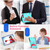 For Samsung Galaxy Tab S7 / S8 Spider Texture Silicone Hybrid PC Tablet Case with Shoulder Strap(Mint Green + Rose Red)