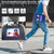 For Lenovo Tab M10 3rd Gen Spider Texture Silicone Hybrid PC Tablet Case with Shoulder Strap(Navy Blue + Blue)