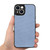 For iPhone 12 Pro Max Carbon Fiber Texture Leather Back Cover Phone Case(Blue)