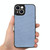 For iPhone 14 Pro Max Carbon Fiber Texture Leather Back Cover Phone Case(Blue)