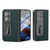 For OPPO Find N2 Integrated Genuine Leather Luolai Series Phone Case with Holder(Dark Green)