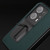 For OPPO Find N2 Integrated Genuine Leather Luolai Series Phone Case with Holder(Dark Green)