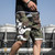 Summer Men Thin and Loose Fitting Casual Beach Shorts, Size:XXXXXL(9033-Green White Camo)