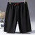 Men Summer Thin Straight Leg Casual Shorts, Size:XXXXL(Grey)
