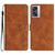 For OPPO A57 2022 Seven Butterflies Embossed Leather Phone Case(Brown)