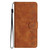 For OPPO A57 2022 Seven Butterflies Embossed Leather Phone Case(Brown)