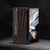 For Samsung Galaxy Z Fold3 5G ABEEL Integrated Genuine Leather Crocodile Pattern Phone Case with Holder(Coffee)