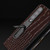 For Samsung Galaxy Z Fold3 5G ABEEL Integrated Genuine Leather Crocodile Pattern Phone Case with Holder(Coffee)