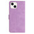 For iPhone 14 Seven Butterflies Embossed Leather Phone Case(Purple)