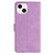 For iPhone 13 Seven Butterflies Embossed Leather Phone Case(Purple)