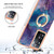 For OnePlus Nord N300 Electroplating Marble Dual-side IMD Phone Case with Ring(Purple 016)