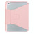 For iPad 10th Gen 10.9 2022 F10BS 360 Rotation Acrylic Transparent Bluetooth Keyboard Leather Case With Backlight(Pink)