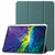 For iPad 10th Gen 10.9 2022 Clear Acrylic 3-Fold Leather Tablet Case(Dark Green)