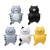 Fat Cat 3D Refrigerator Magnet Magnetic Sticker Phone Case DIY Accessories(Gray)