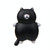 Fat Cat 3D Refrigerator Magnet Magnetic Sticker Phone Case DIY Accessories(Black)