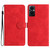 For OPPO Reno8 Lite 5G / Reno7 Z Flower Embossing Pattern Leather Phone Case(Red)