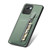 For Realme C30 Carbon Fiber Vertical Flip Zipper Phone Case(Green)
