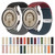 20mm Buckle Braided Nylon Watch Band(Black Grey)