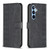 For Samsung Galaxy A54 Plaid Embossed Leather Phone Case(Black)