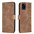 For Samsung Galaxy A31 Plaid Embossed Leather Phone Case(Brown)