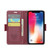 For iPhone XS Max CaseMe 023 Butterfly Buckle Litchi Texture RFID Anti-theft Leather Phone Case(Wine Red)