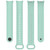 For Xiaomi Mi Band 8 Solid Color Stainless Steel Plug Replacement Watch Band (Blue Green)