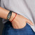 For Xiaomi Mi Band 8 Solid Color Stainless Steel Plug Replacement Watch Band (Blue Green)