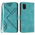 For Samsung Galaxy A31 Line Pattern Skin Feel Leather Phone Case(Light Blue)